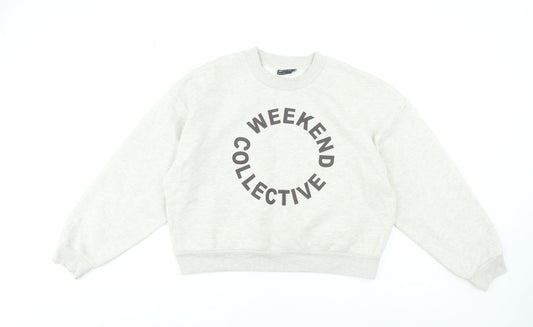 Womens UK Size 14 ASOS Design Beige Pullover Sweatshirt