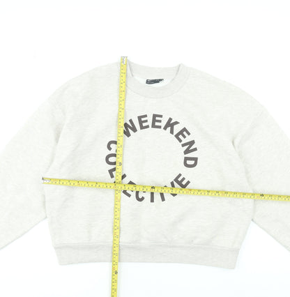 Womens UK Size 14 ASOS Design Beige Pullover Sweatshirt