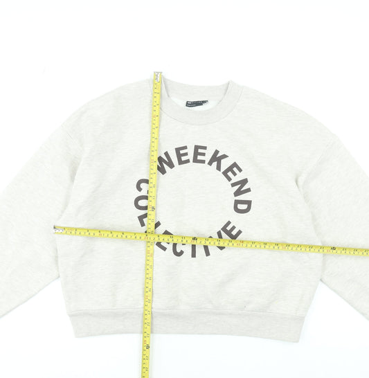 Womens UK Size 14 ASOS Design Beige Pullover Sweatshirt