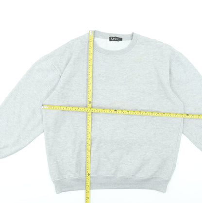 Mens UK Size S boohooMAN Grey Pullover Sweatshirt