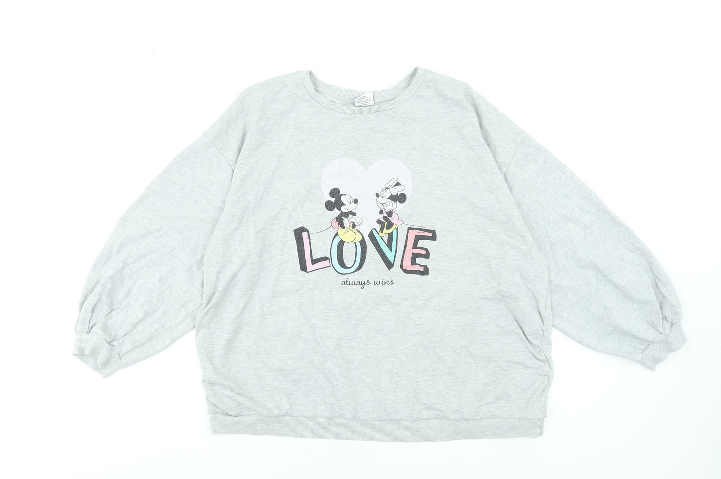 Womens UK Size 18 Disney Grey Pullover Sweatshirt