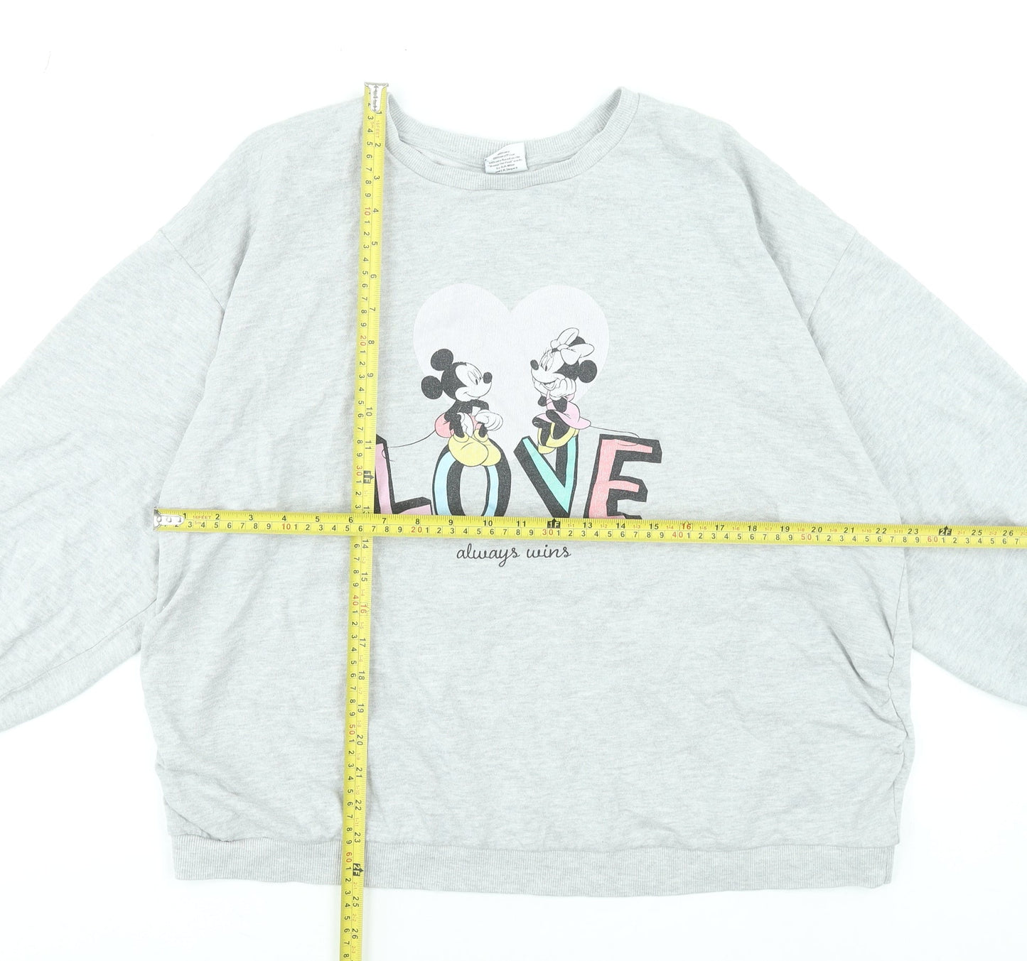Womens UK Size 18 Disney Grey Pullover Sweatshirt