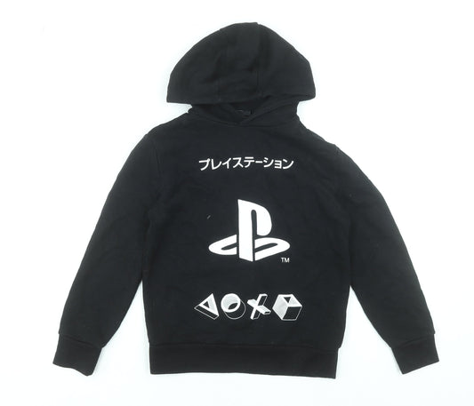 Boys UK Size 8-9 Years PlayStation Black Pullover Hoodie