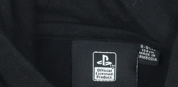 Boys UK Size 8-9 Years PlayStation Black Pullover Hoodie