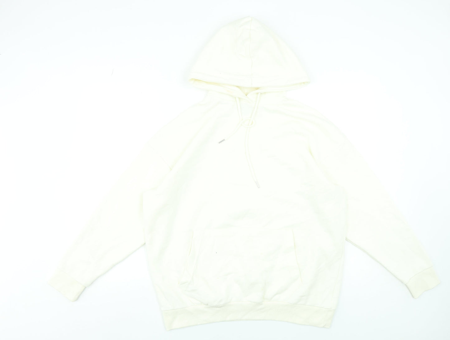 Womens UK Size S Boohoo Ivory Pullover Hoodie