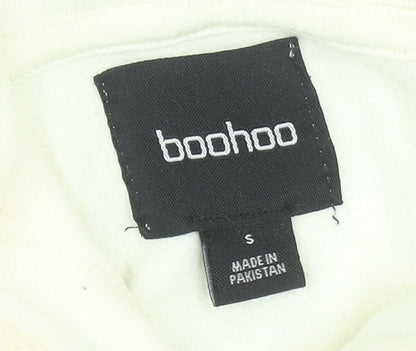 Womens UK Size S Boohoo Ivory Pullover Hoodie