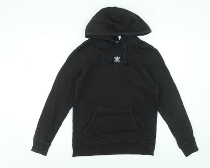 Womens UK Size 10 adidas Black Pullover Hoodie