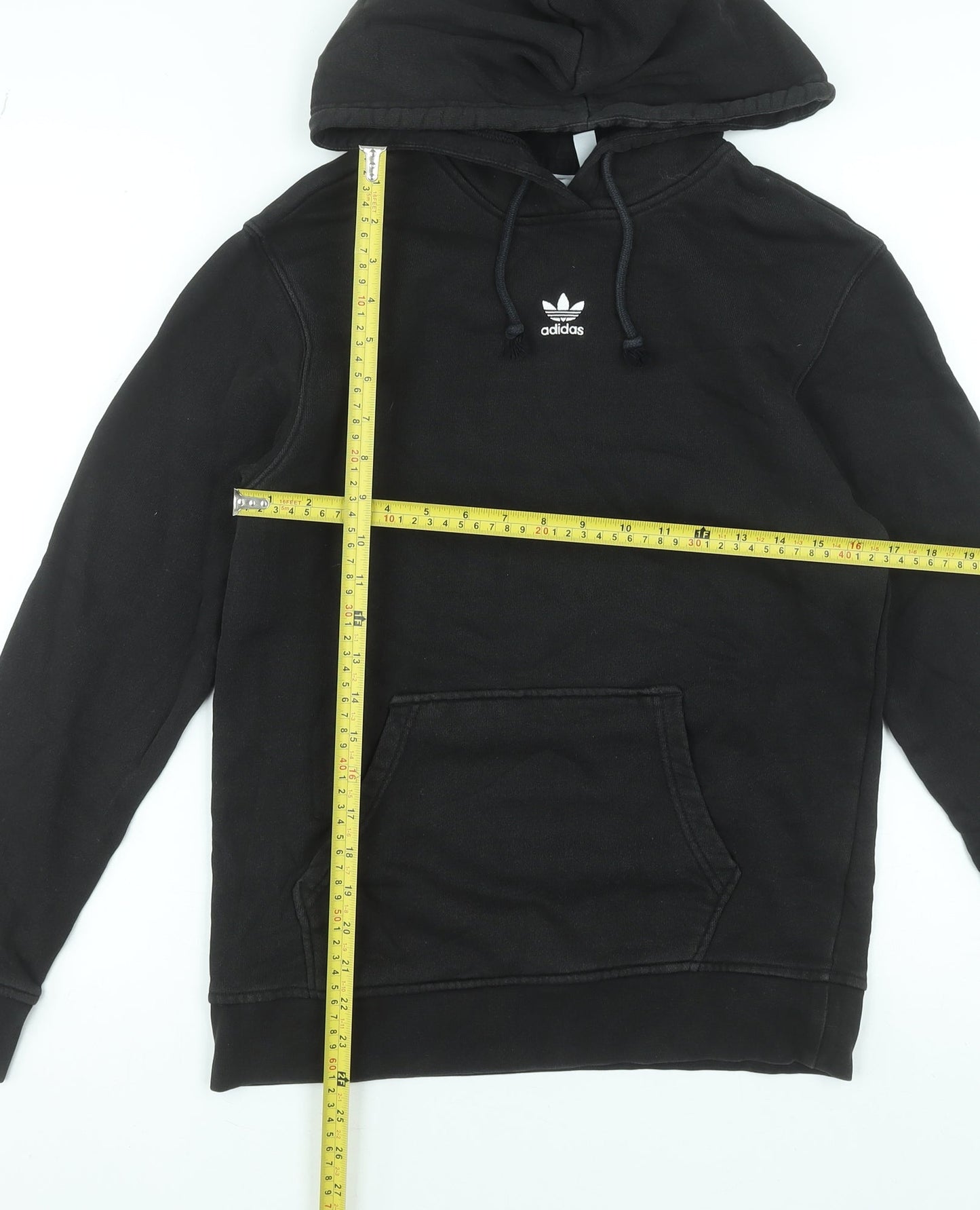 Womens UK Size 10 adidas Black Pullover Hoodie