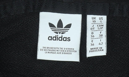 Womens UK Size 10 adidas Black Pullover Hoodie