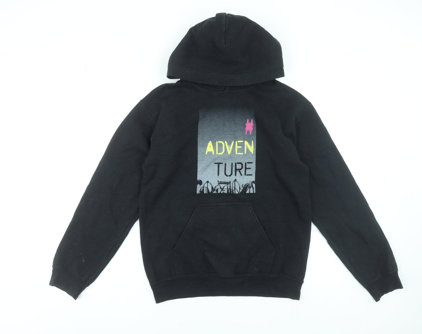 Mens UK Size S Chessington World of Adventures Black Pullover Hoodie