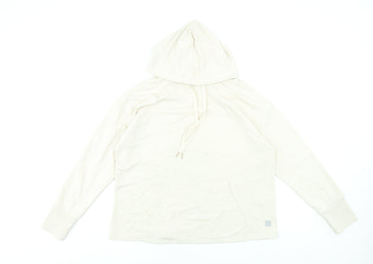 Dash Womens Beige Size 14 Pullover Hoodie Sweatshirt