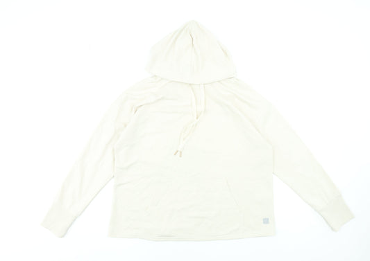 Womens UK Size 14 DASH Beige Pullover Hoodie