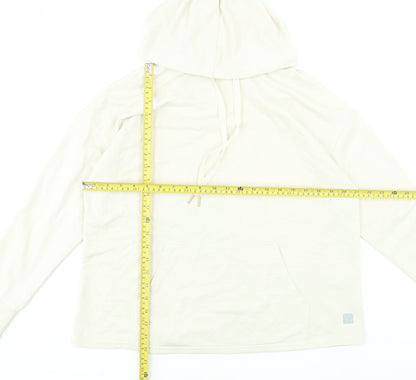 Dash Womens Beige Size 14 Pullover Hoodie Sweatshirt