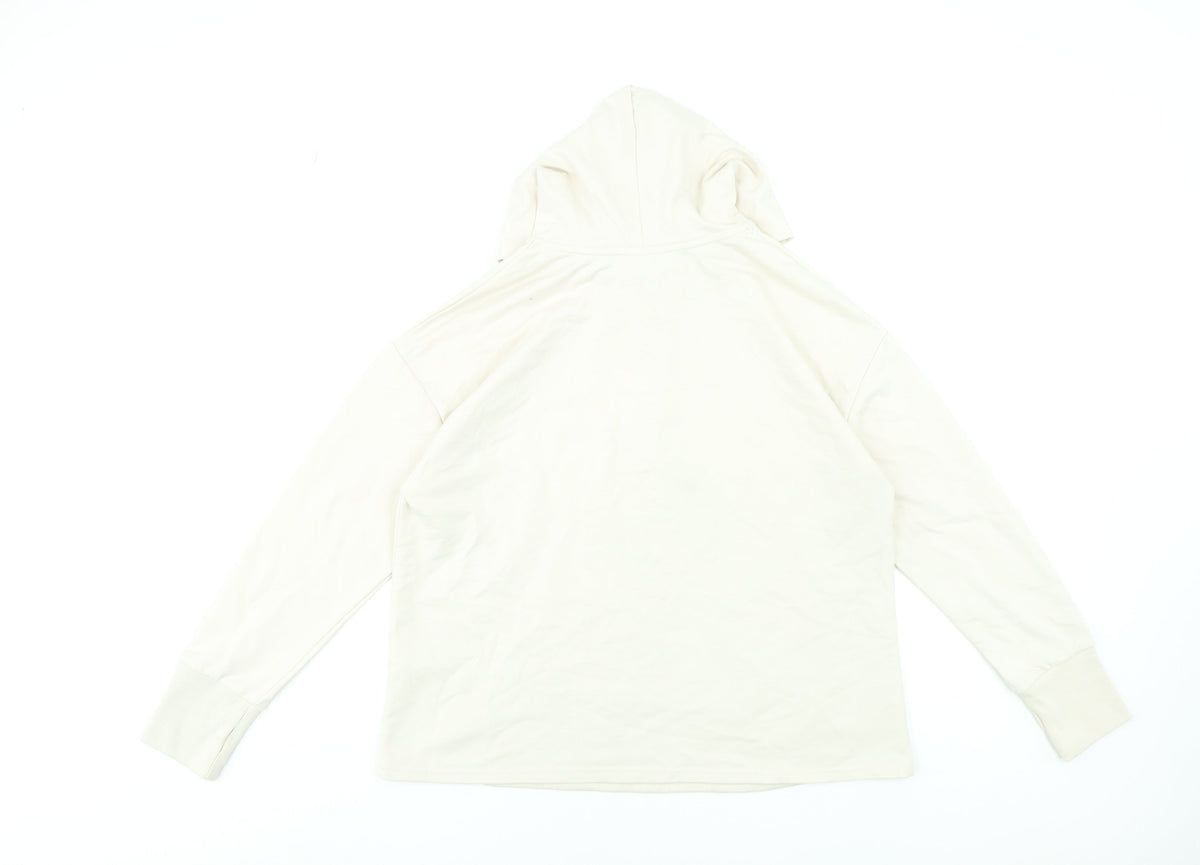 Dash Womens Beige Size 14 Pullover Hoodie Sweatshirt