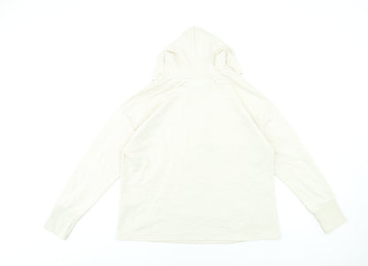Dash Womens Beige Size 14 Pullover Hoodie Sweatshirt