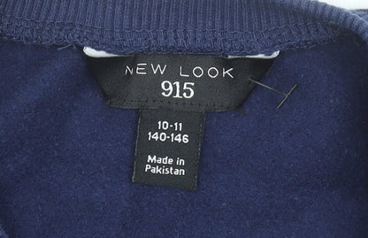 New Look Girls Blue Equestrian Club Pullover Sweatshirt 10-11 Years
