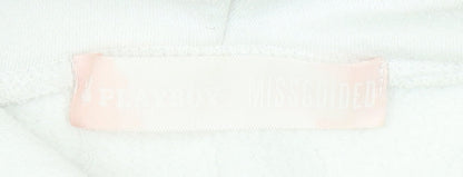 Womens UK Size 6 Missguided White Pullover Hoodie
