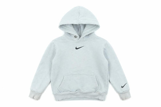 Nike Boys Grey Pullover Hoodie Cotton Logo Sportswear 9-10 Years