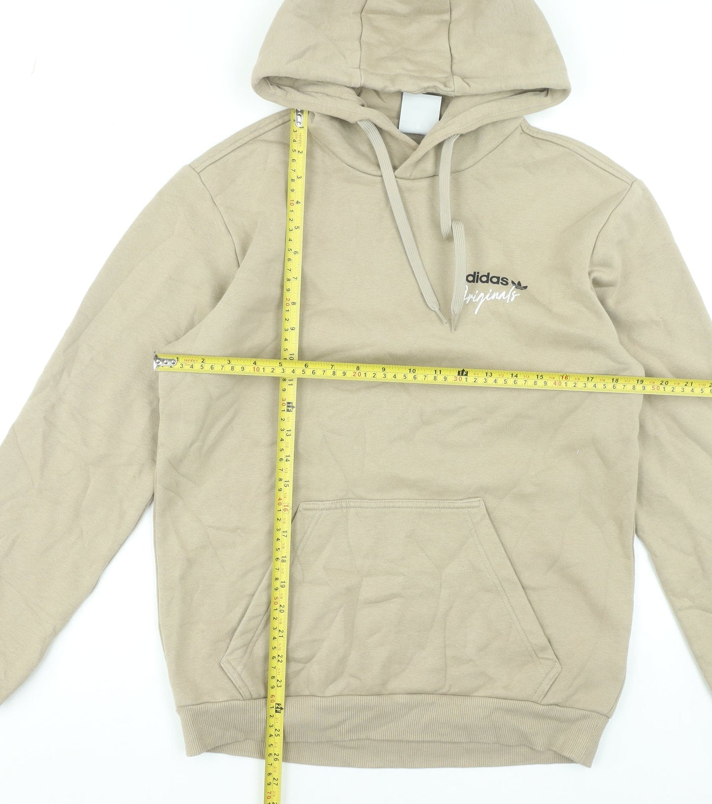 Mens UK Size S adidas Beige Pullover Hoodie