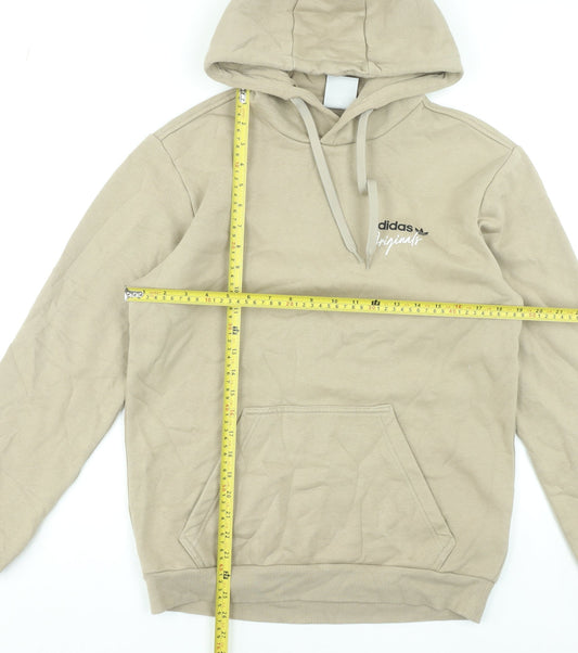 Mens UK Size S adidas Beige Pullover Hoodie