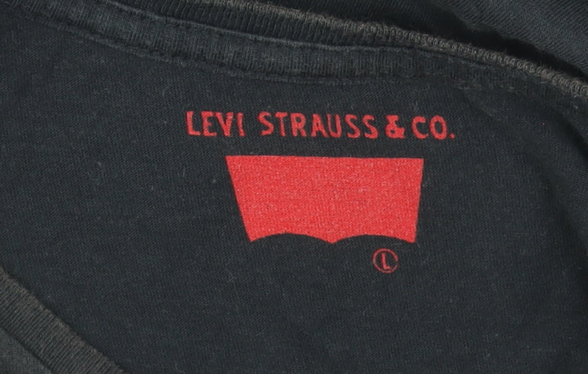 Mens UK Size L Levi's Black  T-Shirt