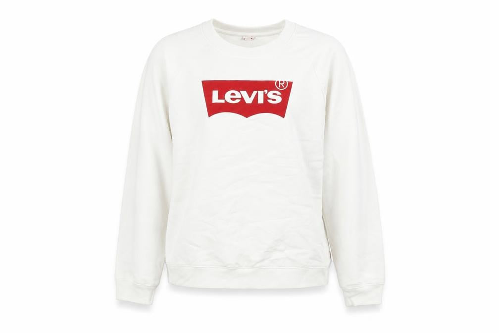 Womens UK Size M Levi's White Pullover Sweatshirt