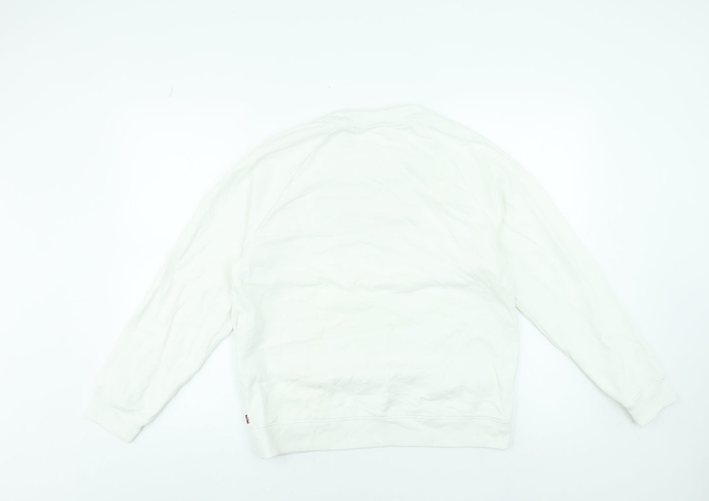 Womens UK Size M Levi's White Pullover Sweatshirt