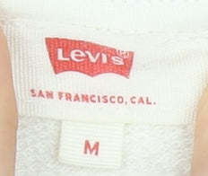 Womens UK Size M Levi's White Pullover Sweatshirt