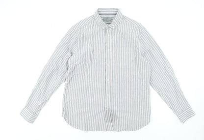 Mens UK Collar Size M Marks and Spencer Smart Blue  Dress Shirt