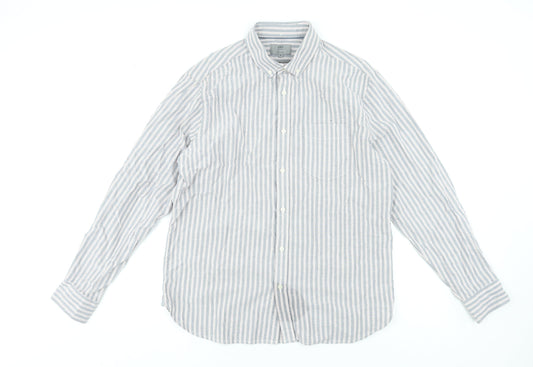 Mens UK Collar Size M Marks and Spencer Smart Blue  Dress Shirt