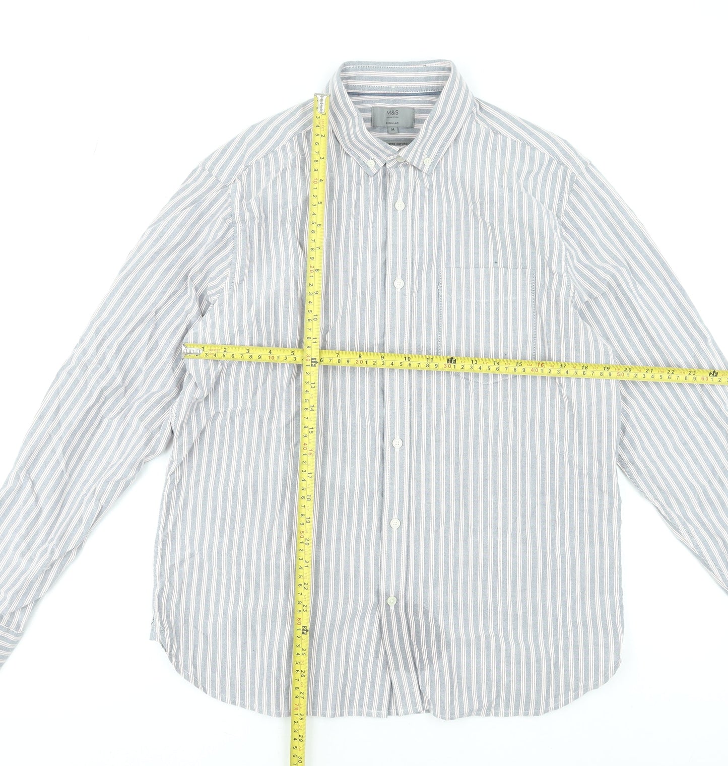 Mens UK Collar Size M Marks and Spencer Smart Blue  Dress Shirt