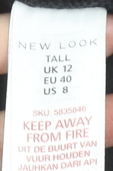 New Look Women’s Black Skinny Tall Jeans UK 12 High Rise Viscose Blend