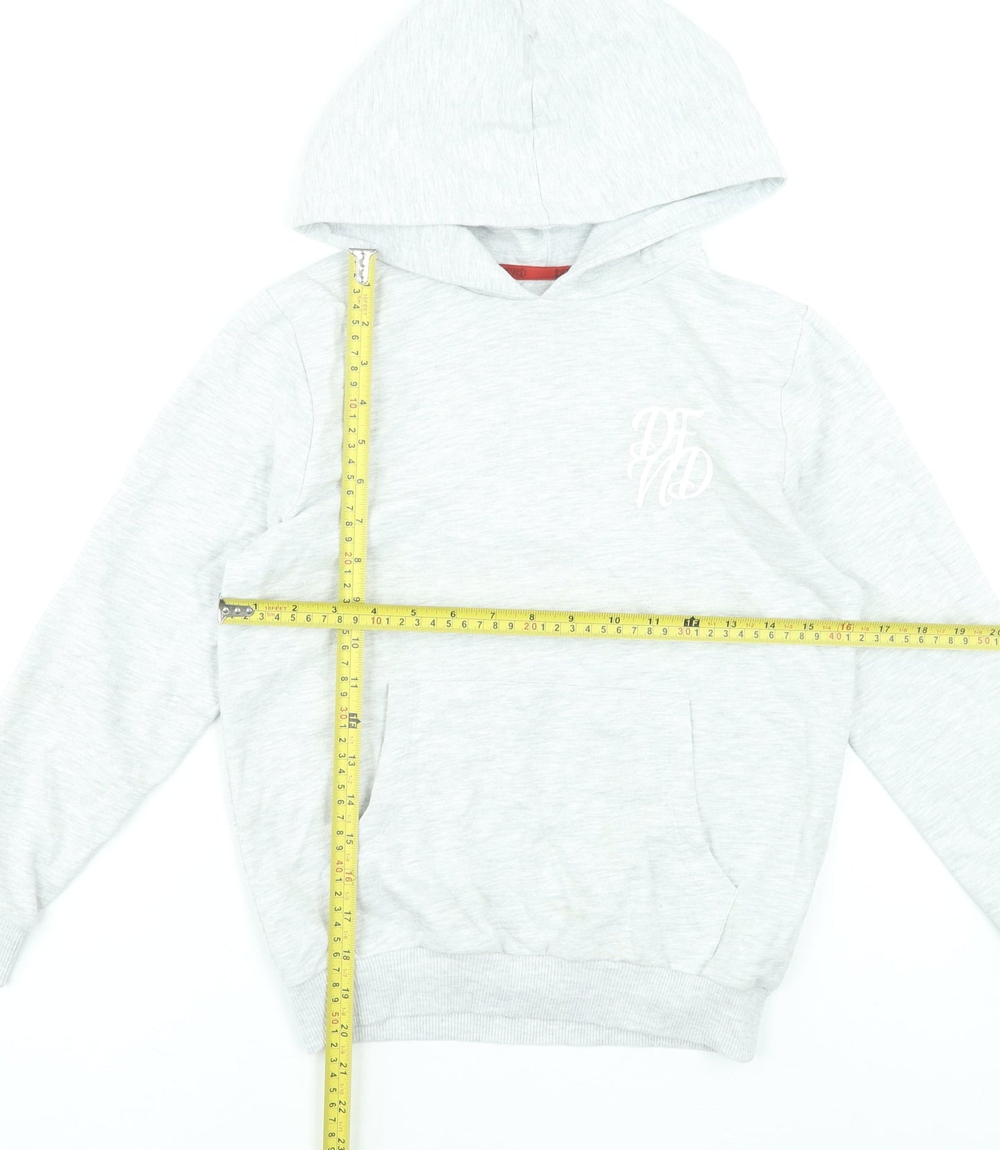 Boys UK Size 11-12 Years DFND Grey Pullover Hoodie
