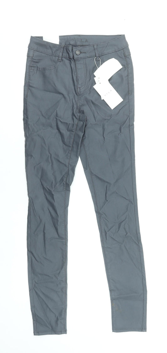 Womens UK Size 12 VILA Slim Fit Skinny Grey Jeans