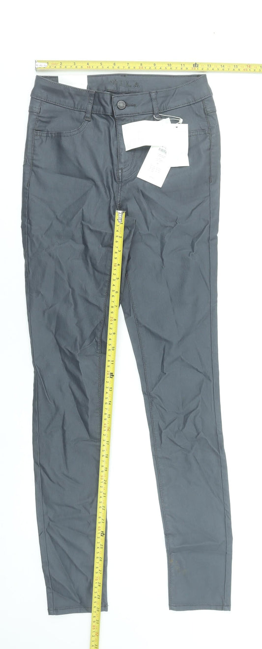 Womens UK Size 12 VILA Slim Fit Skinny Grey Jeans