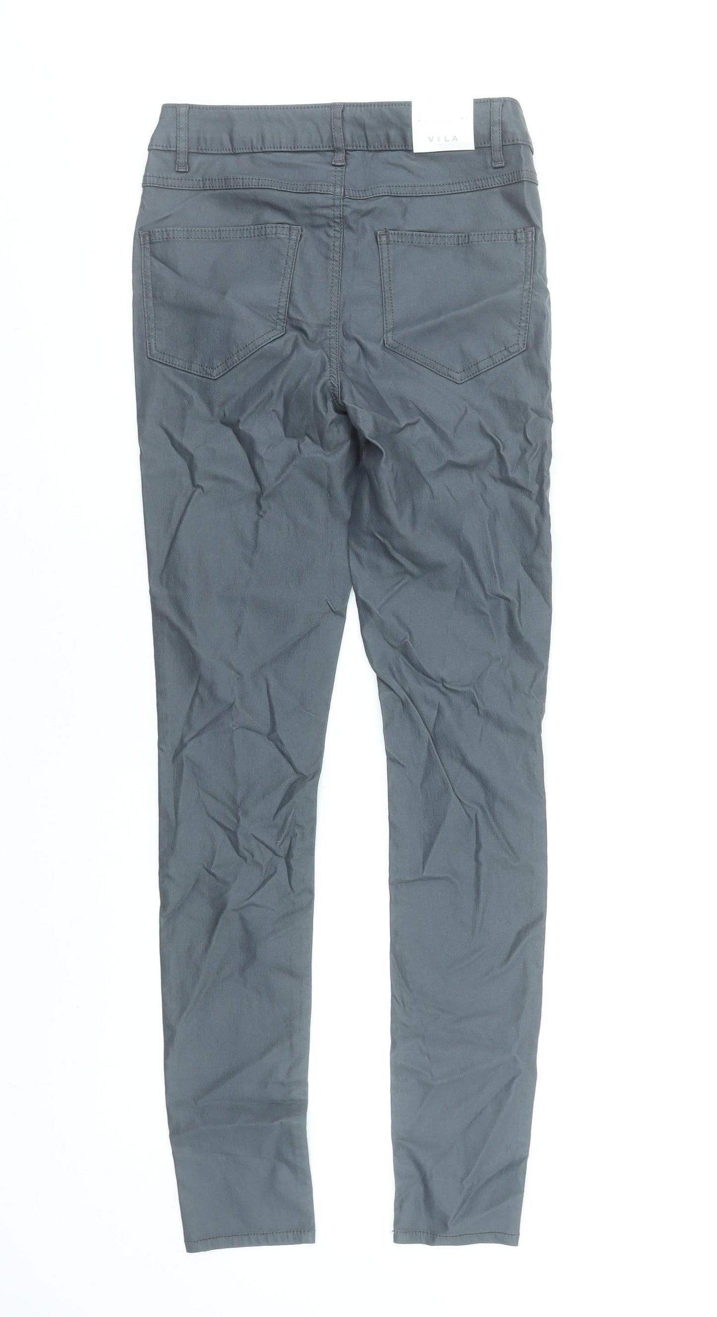 Womens UK Size 12 VILA Slim Fit Skinny Grey Jeans