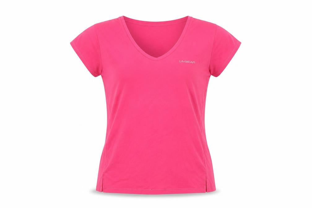 Womens UK Size 14 LA Gear Pink Basic T-Shirt