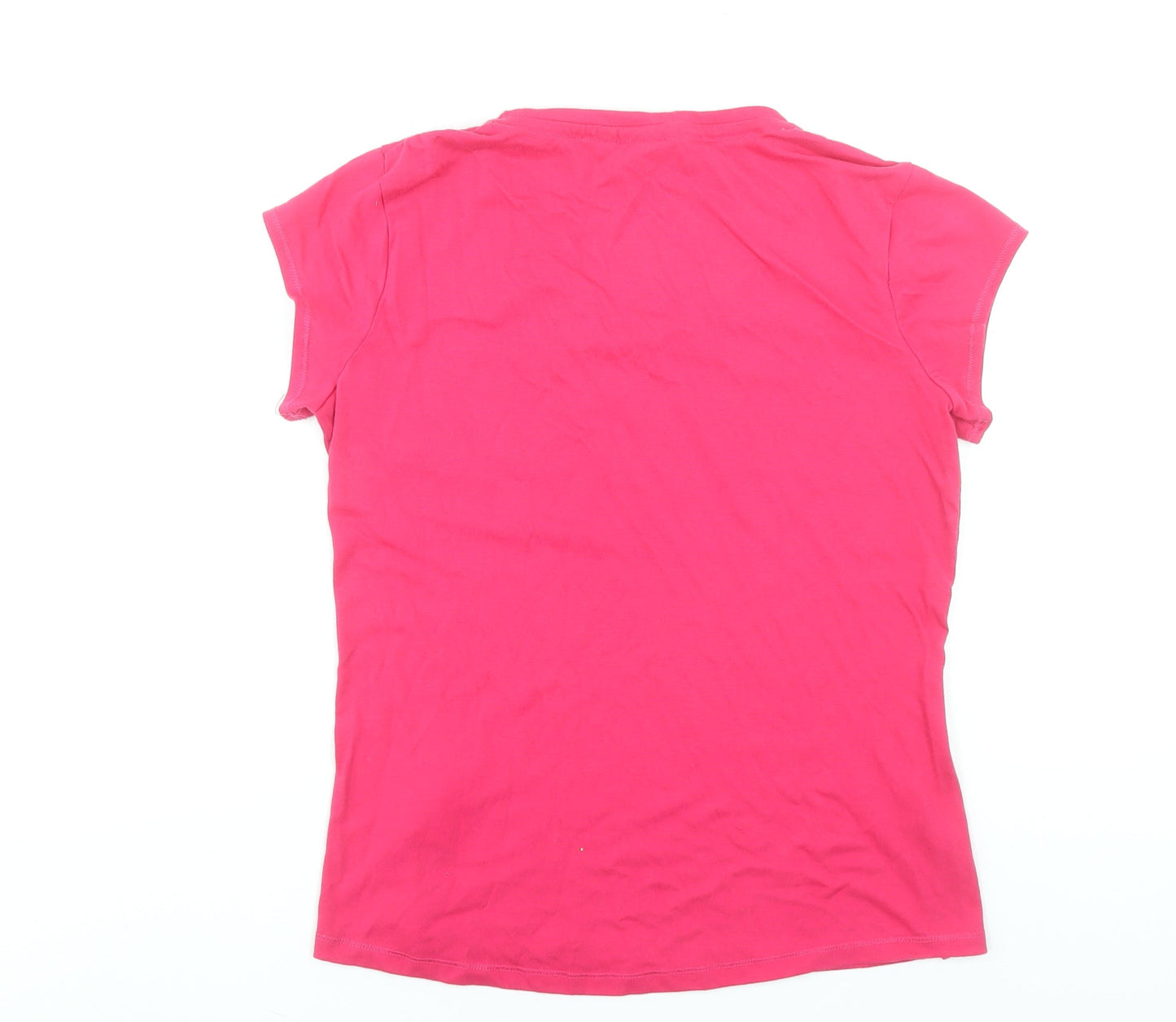 Womens UK Size 14 LA Gear Pink Basic T-Shirt