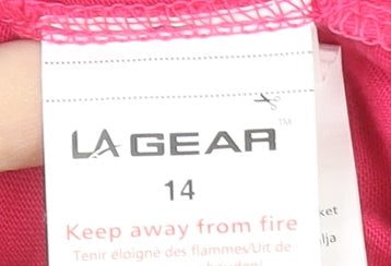 Womens UK Size 14 LA Gear Pink Basic T-Shirt