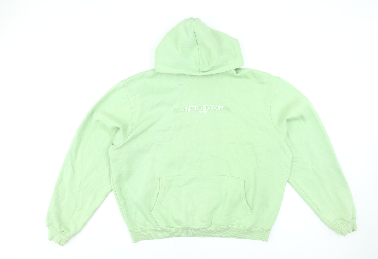 Mens UK Size L boohooMAN Green Pullover Hoodie