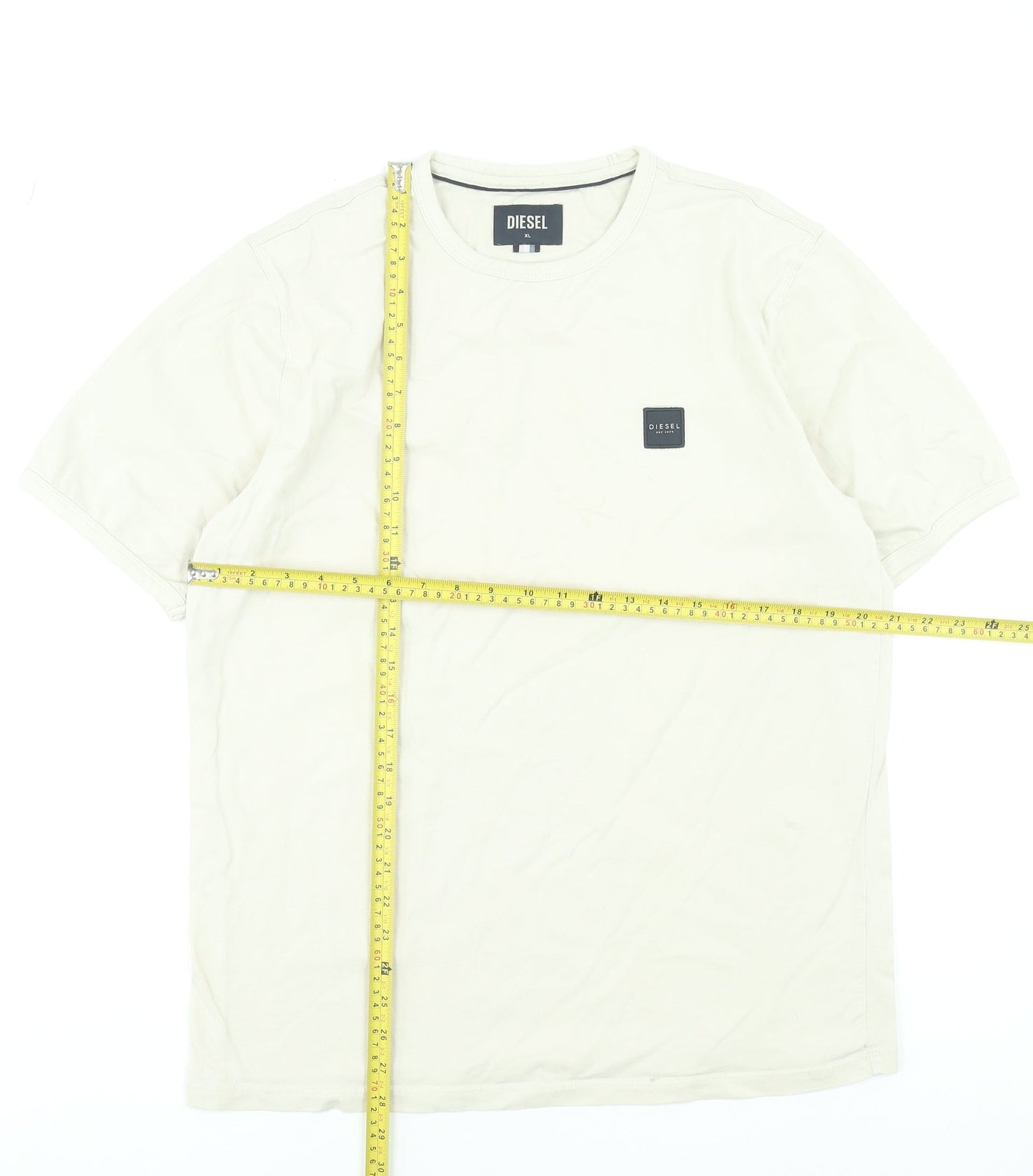 Mens UK Size XL Diesel Beige  T-Shirt