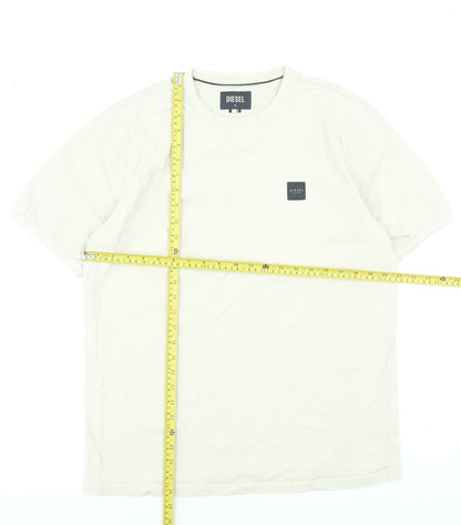 Mens UK Size XL Diesel Beige  T-Shirt
