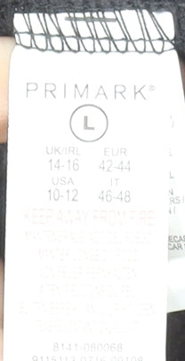 Primark Women's Black USA Pullover Hoodie Size L 14-16 Cotton Blend