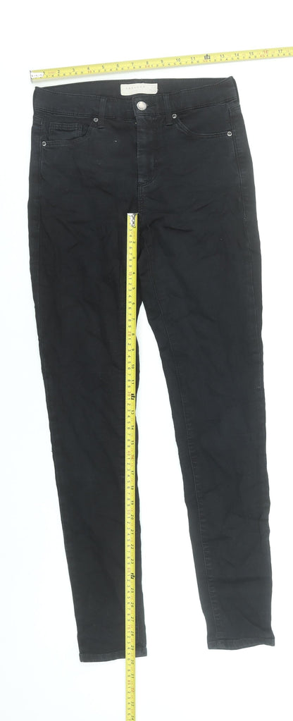 Topshop Womens Black Skinny Jeans Size 8 Regular Stretch Denim