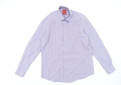 Mens UK Collar Size XL 6th Sense Smart Purple  Dress Shirt