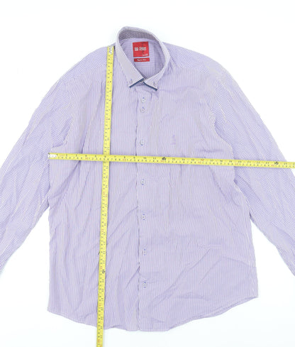Mens UK Collar Size XL 6th Sense Smart Purple  Dress Shirt