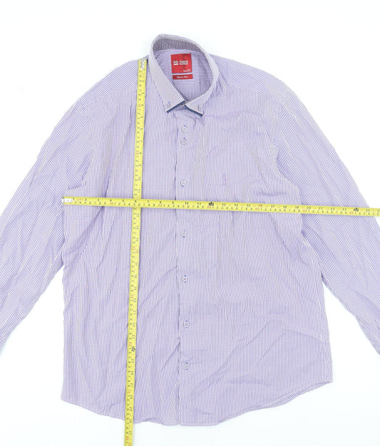Mens UK Collar Size XL 6th Sense Smart Purple  Dress Shirt