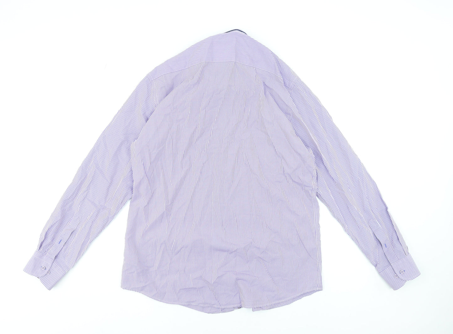 Mens UK Collar Size XL 6th Sense Smart Purple  Dress Shirt