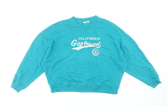 GAP Women’s Teal California Original Sweatshirt M Cotton Blend