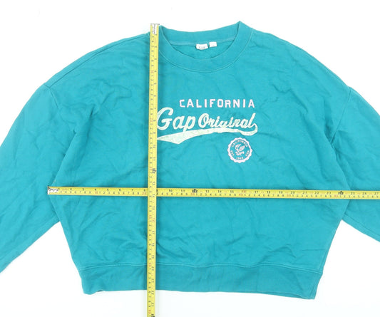 GAP Women’s Teal California Original Sweatshirt M Cotton Blend